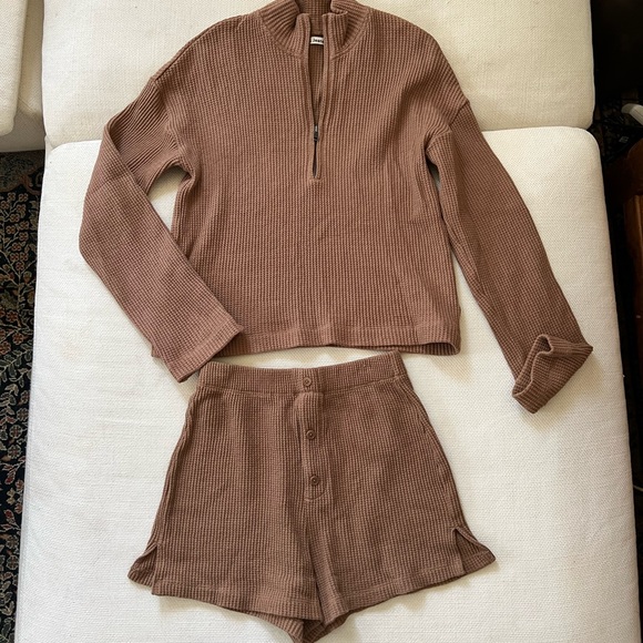 Reformation Waffle Half Zip & Dixon Short Set - Picture 7 of 10